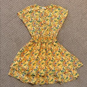 Floral Yellow Dress size XS